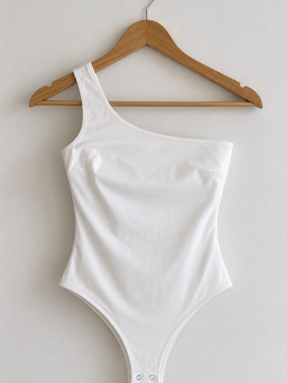 Dynamite White One-Shoulder Kids Bodysuit